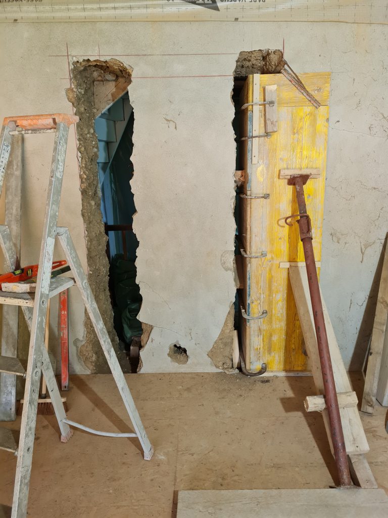 Rénovation ouverture porte solidifiée