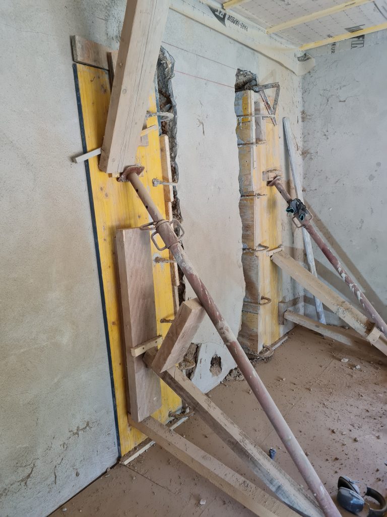 Rénovation ouverture porte solidifiée 3