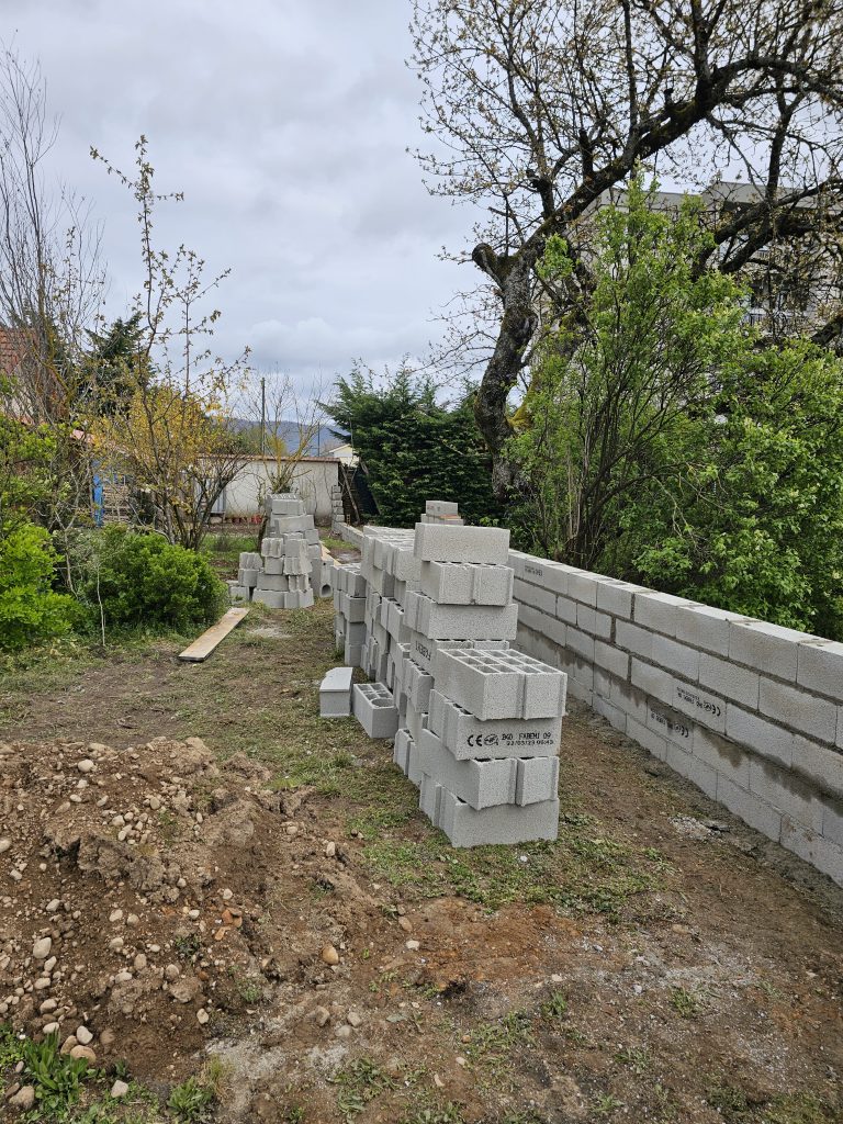 Construction mur de séparation