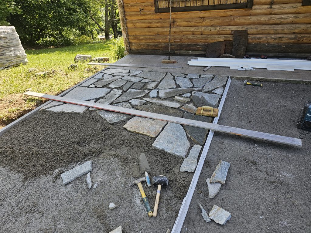 Terrasse en travaux