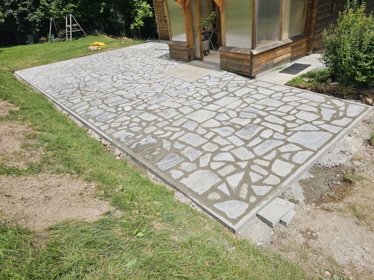 Terrasse en travaux