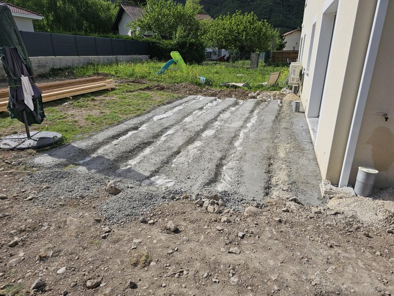 Pose d'une clôture & terrasse