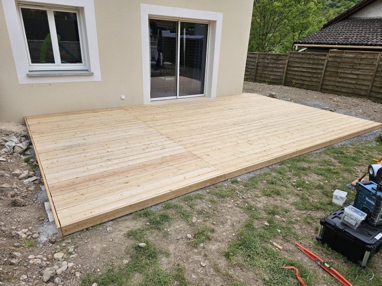 Terrasse en bois construite