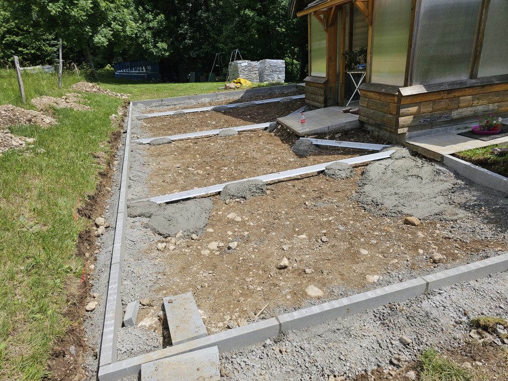 Terrasse en travaux